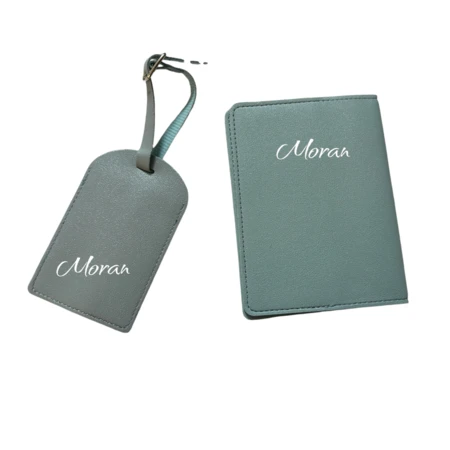 מארז סט כיסוי לדרכון ותג מזוודה