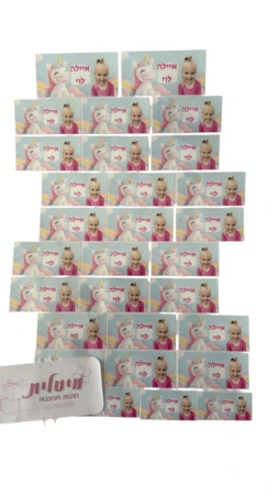 סט מדבקות דגם חד קרן